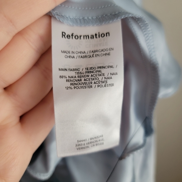 Reformation Bala Skirt in Mineral Blue size 2 NWT - Picture 10 of 12